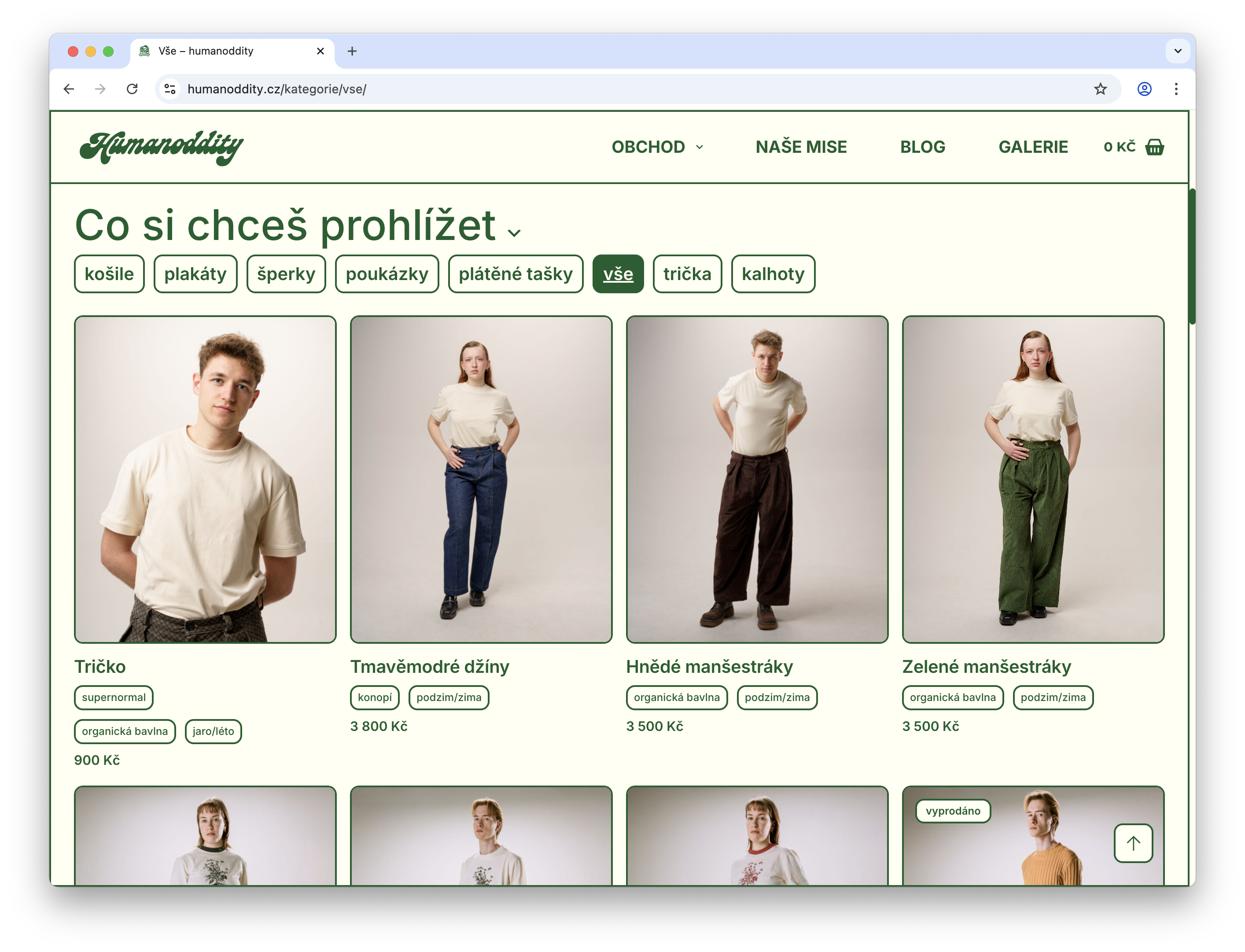 screenshot stránky humanoddity.cz